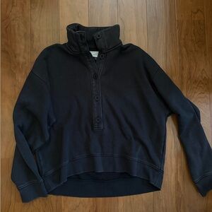 Universal Thread Black Button-Front Turtleneck Pullover Sweater